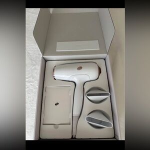 White Hair Dryer with Attachments